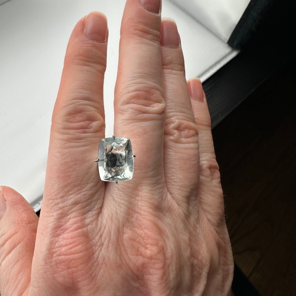 ๐ NATURAL 4.8ct Aquamarine Gemstone - Cushion Checkerboard Cut Gemstone - Picture 8 of 13